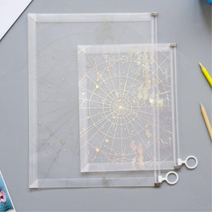 Zipper Transparent File Folder