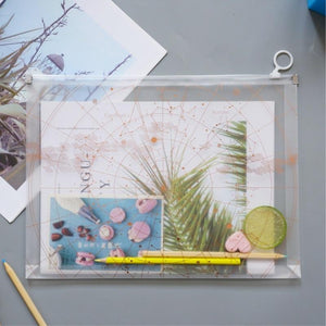 Zipper Transparent File Folder