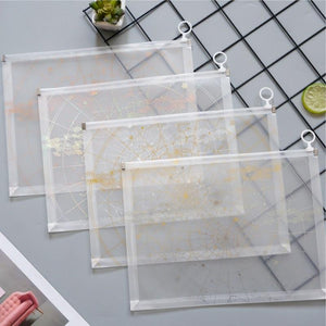 Zipper Transparent File Folder