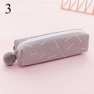 Pencil Case New Concise Solid Color