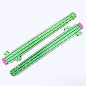 1PC Cactus Love Wooden Straight Ruler