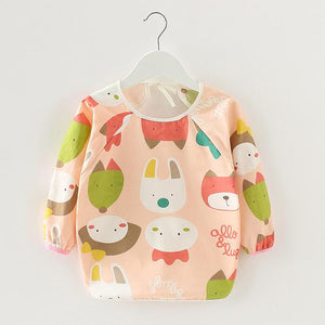 Cartoon Long Sleeve Baby Bibs Cotton