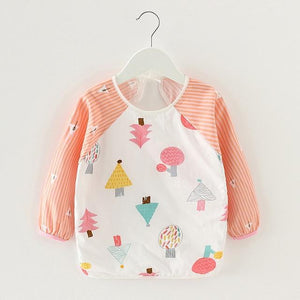 Cartoon Long Sleeve Baby Bibs Cotton