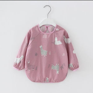 Cartoon Long Sleeve Baby Bibs Cotton