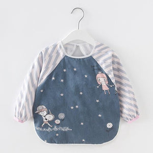 Cartoon Long Sleeve Baby Bibs Cotton