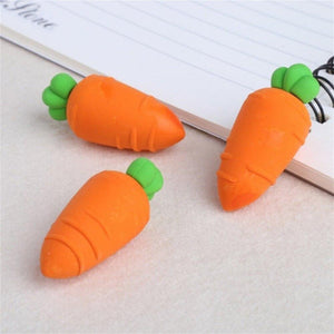 Carrot Pencil Erasers Cartoon Rubber