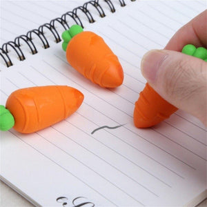 Carrot Pencil Erasers Cartoon Rubber