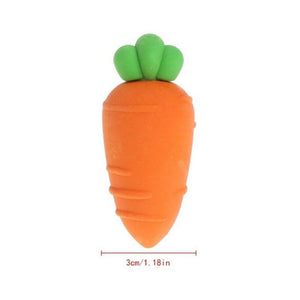 Carrot Pencil Erasers Cartoon Rubber