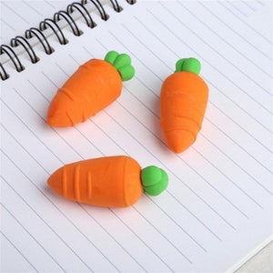 Carrot Pencil Erasers Cartoon Rubber