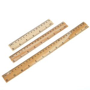 15cm 20cm 30cm Wooden Ruler Double