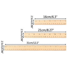 Load image into Gallery viewer, 15cm 20cm 30cm Wooden Ruler Double
