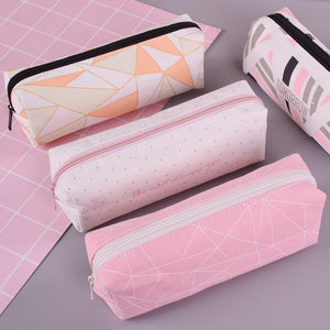 Canvas Square Student pencil Case