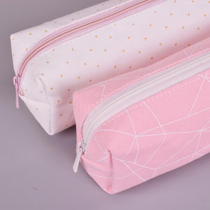 Canvas Square Student pencil Case