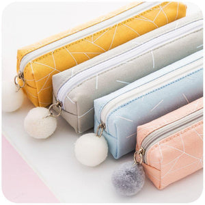 Pencil Case New Concise Solid Color