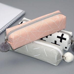 Pencil Case New Concise Solid Color