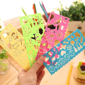 4pcs Stationery Ruler School Painting